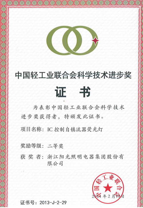 2013中国轻工业联合会科技进步奖