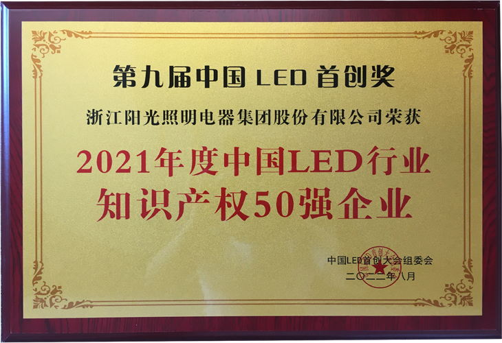 2021中国LED行业知识产权50强